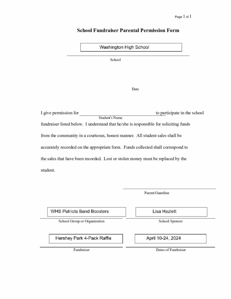 2024 Hershey Park Raffle School Fundraiser Parental Permission Form.docx pdf 1