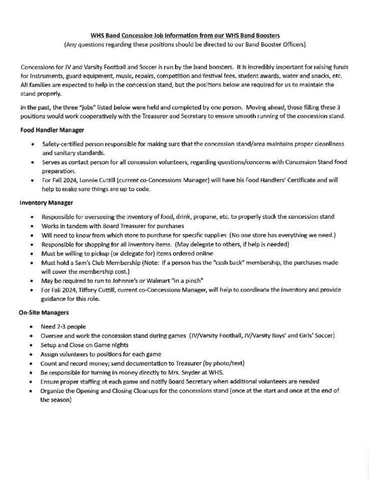 Comcession Stand Job Descriptions pdf 1